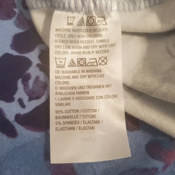 Denim&Co, Size XL vibrant blue/purple l/sleeve tunic tee - Picture 6 of 7